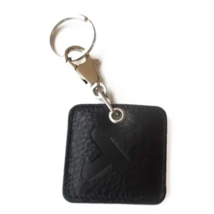 Akrapovic Square Leather Keychain - black