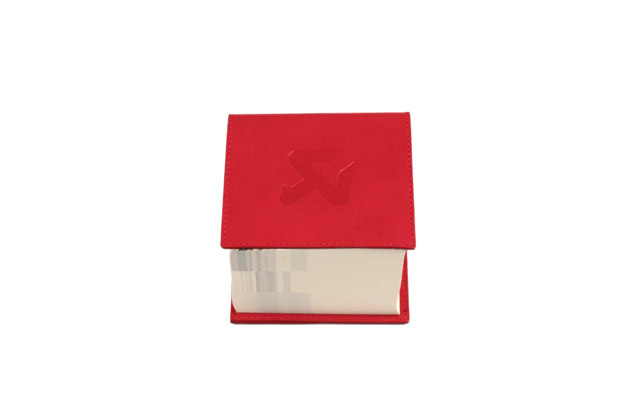 Akrapovic Leather Memo Notepad - Red
