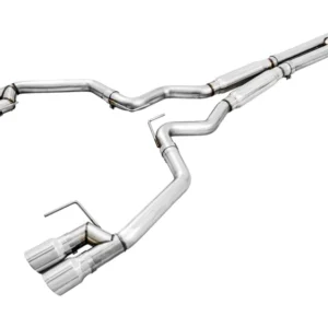 AWE Tuning 2018+ Ford Mustang GT (S550) Cat-back Exhaust - Track Edition (Quad Chrome Silver Tips)