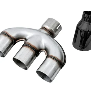AWE Tuning Honda Civic Si 10th Gen 1.5L Turbo Dual-to-Triple Tip Conversion Kit - Diamond Black Tip