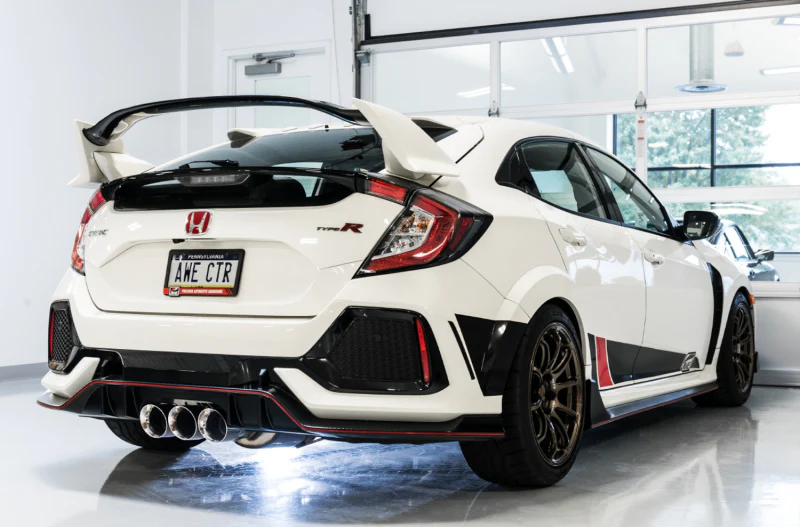 AWE Tuning 2017+ Honda Civic Type R Track Edition Exhaust w/Front Pipe & Triple Chrome Silver Tips - Image 5