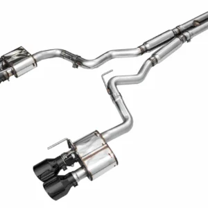 AWE 2024 Ford Mustang Dark Horse S650 RWD SwitchPath Catback Exhaust w/ Quad Diamond Black Tips