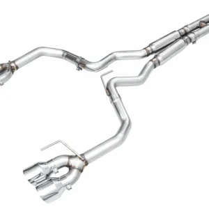 AWE 2024 Ford Mustang Dark Horse S650 RWD Track Edition Catback Exhaust w/ Quad Chrome Silver Tips