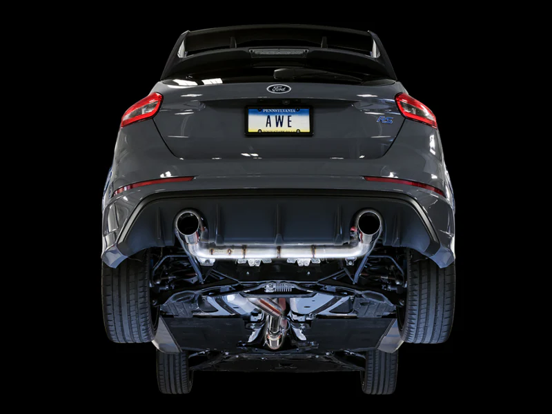 AWE Tuning Ford Focus RS Track Edition Cat-back Exhaust - Chrome Silver Tips - Image 4