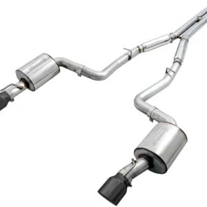 AWE Tuning 2017+ Dodge Charger 5.7L Touring Edition Exhaust - Non-Resonated - Diamond Black Tips