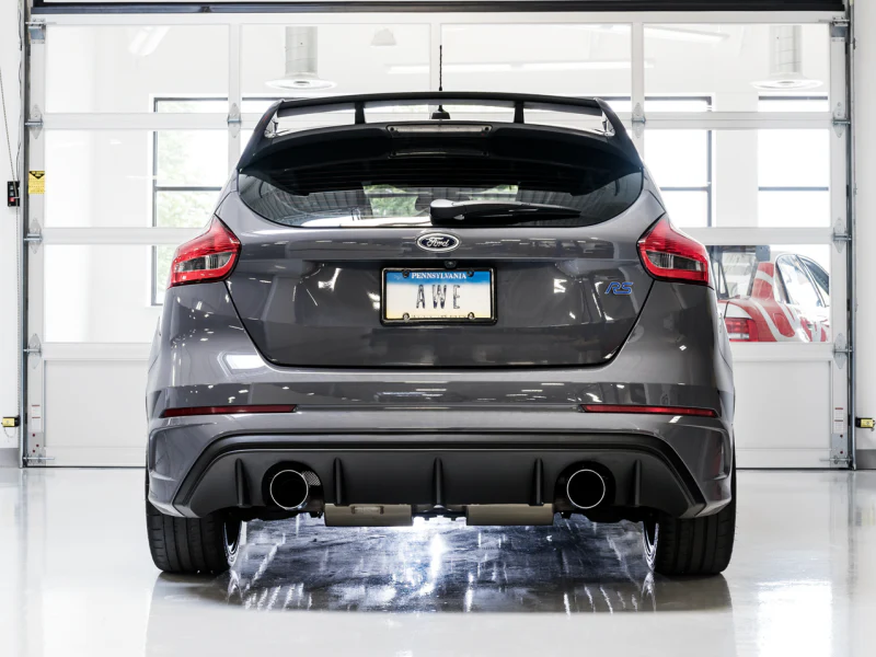 AWE Tuning Ford Focus RS SwitchPath Cat-back Exhaust - Chrome Silver Tips - Image 5