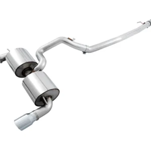 AWE Tuning Ford Focus RS Touring Edition Cat-back Exhaust- Resonated - Chrome Silver Tips