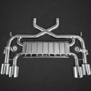 CAPRISTO Jaguar F-Type R V8 - Valved Exhaust with Sports Cats 250 Cell and X Pipe (for OE Actuators)