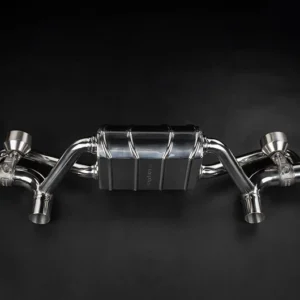 CAPRISTO Porsche 718 GT4RS - Valved Muffler (Slanted Wicrom Tips) for PSE