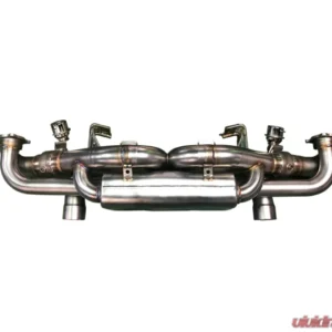 IPE SS Rear Valvetronic System w/Polished Silver Tips Porsche 718 Spyder RS | 718 Cayman GT4 RS 2022-2025