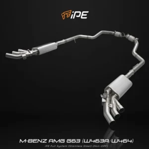 IPE SS Catback System w/Chrome Black Tips + Muffler Mercedes-Benz AMG G63 W464 2022-2025