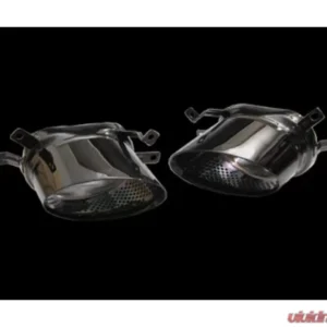 IPE SS Chrome Black Exhaust Tips Audi RS6 | RS7 C7 2013-2018