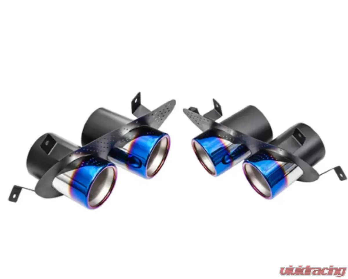 IPE SS Titanium Blue Exhaust Tips Ferrari F12 Berlinetta 2012-2017