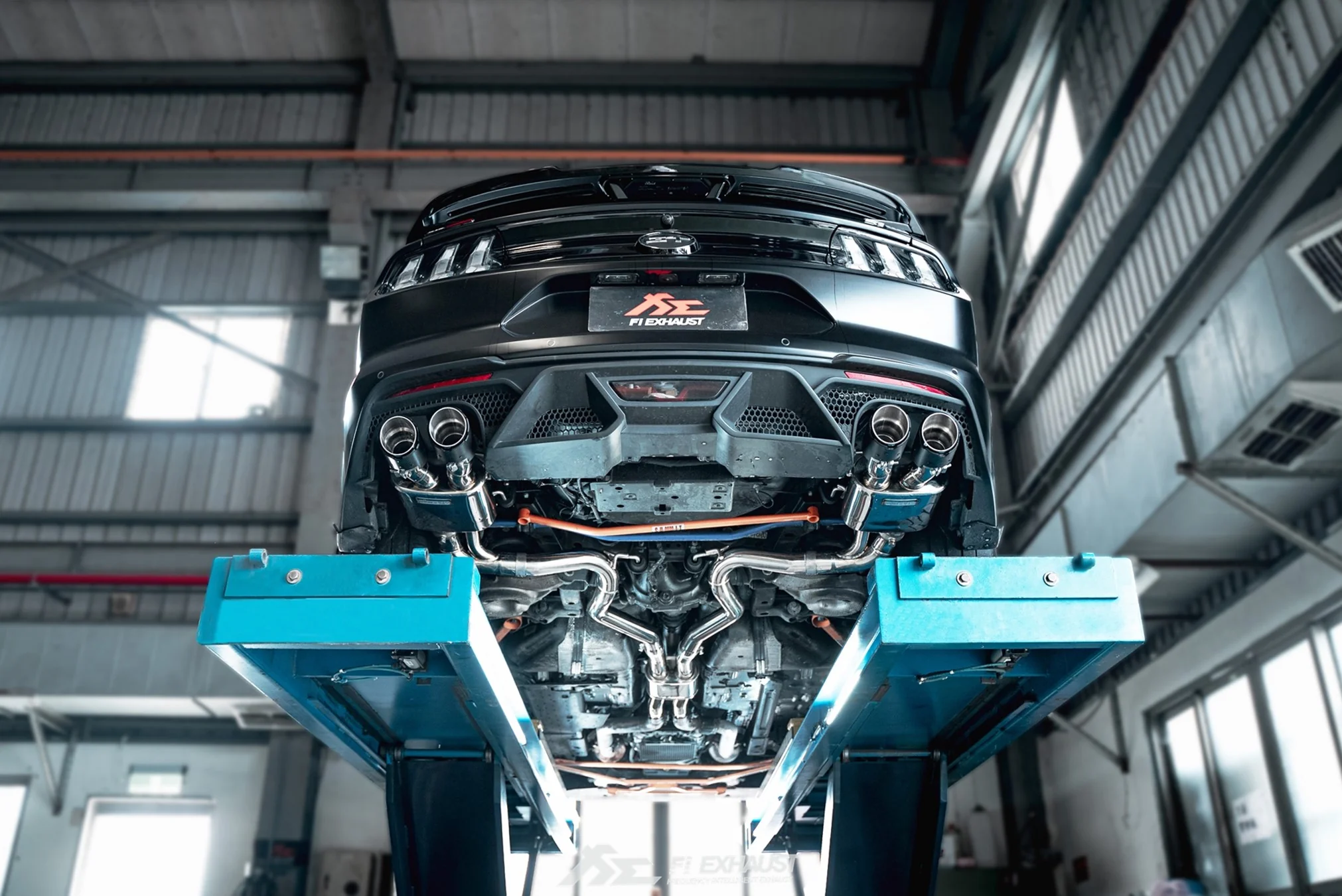 FI Exhaust Valvetronic Cat-back System For Ford Mustang MK6 GT 5.0 Facelift (OPF) | Quad Tips | 2017-2023