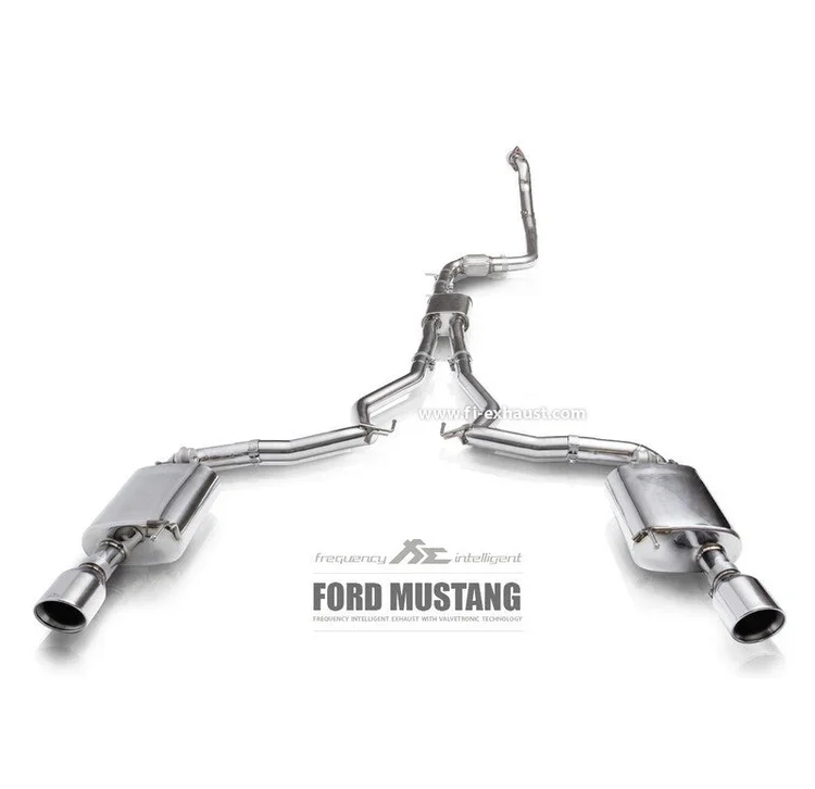 FI Exhaust Valvetronic Cat-back system For Ford Mustang MK6 2.3T Ecoboost | Quad Tips | 2015+