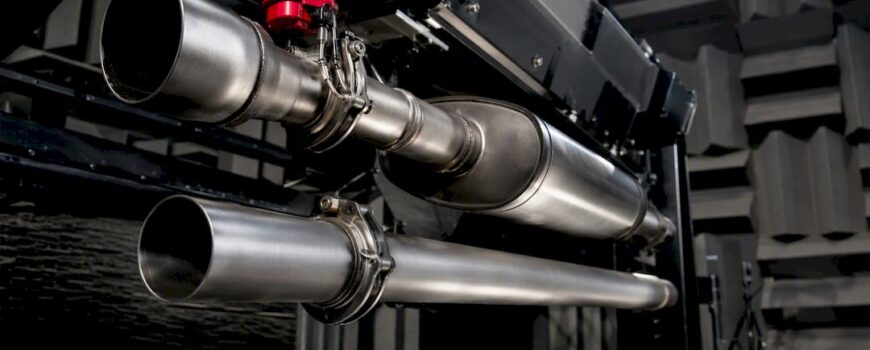 Anonymous exhaust paths in acoustic test bay