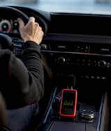 Sound meter inside an anonymous performance car