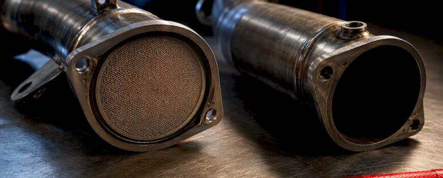 Catted and catless downpipe sections compared