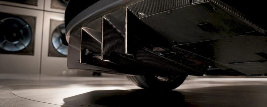 Anonymous rear diffuser beneath performance car