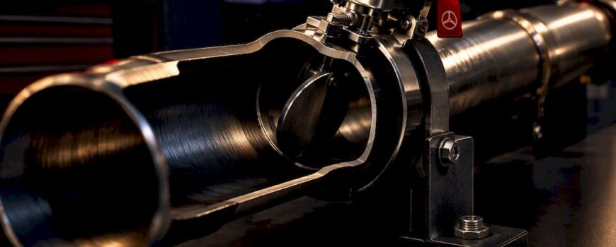 Adjustable exhaust valve inside pipe section