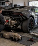 Lamborghini Huracán exhaust upgrade inspection
